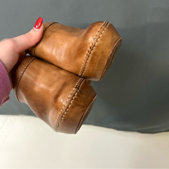 Frye Natasha Clog Leather Platform Mules Heels - Picture 5 of 7